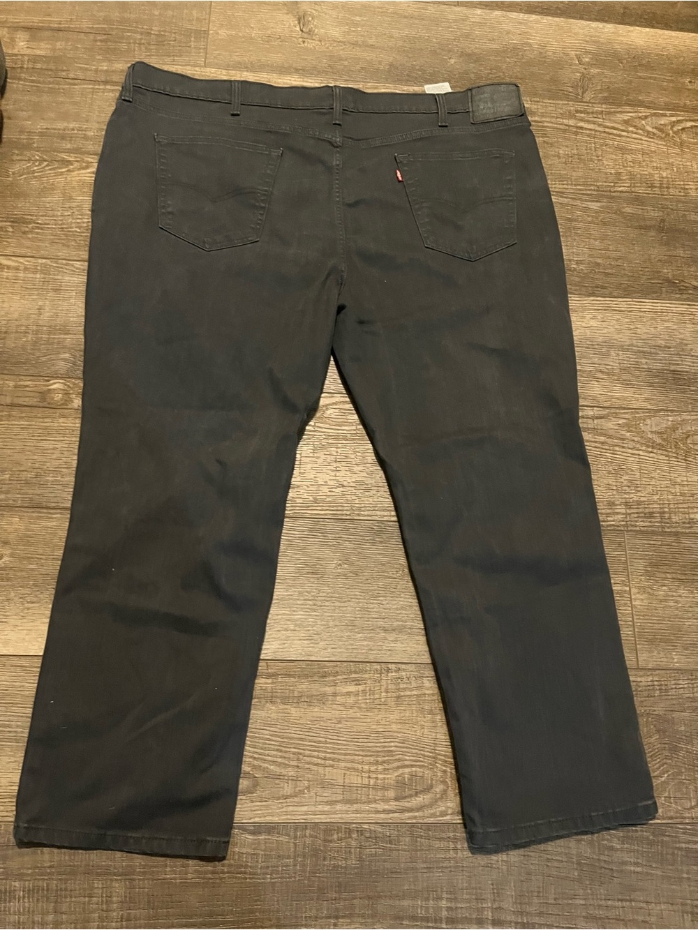 Levi's Charcoal Gray Straight-Leg Jeans with Leather Patch 5 Pocket